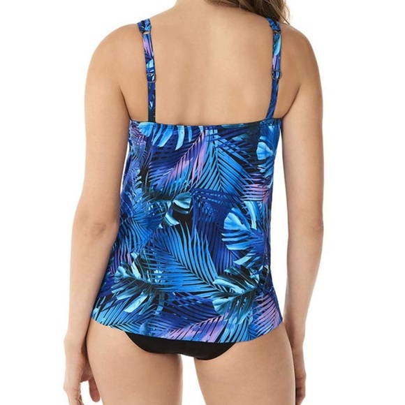 Miraclesuit Women's Royal Palms Mirage Underwire Tankini Swim Top 6522841 8 NWT - Picture 4 of 4